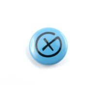 Geocaching Logo - Button, blau (Nr. 12)