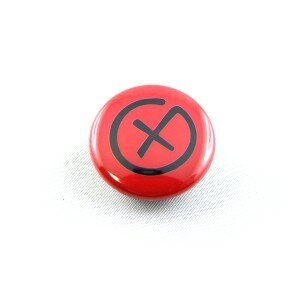 Geocaching Logo - Button, rot (Nr. 14)