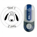 Doggy Crazy - Stempel mit Text, rund Ø 25mm (Nr. 52)