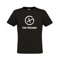 Logo T-Shirt, mit eigenem Namen (schwarz)