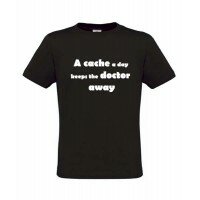 A cache a day, T-Shirt (schwarz)