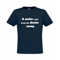 A cache a day - T-Shirt (blau)