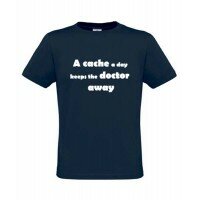 A cache a day - T-Shirt (blauw)