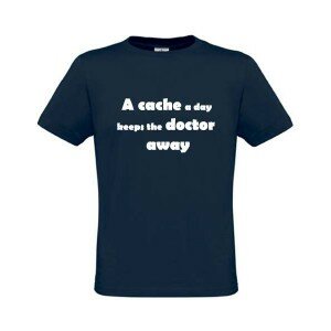 A cache a day - T-Shirt (blauw)