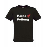 Keine Peilung, Geocaching T-Shirt (schwarz)