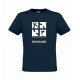 Groundspeak Logo, T-Shirt mit Name (blau)