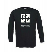 Groundspeak Logo - Longsleeve, mit Name (schwarz)