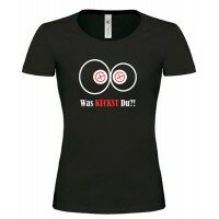 Kuckst Du?! - Girlie Shirt (schwarz/rot)