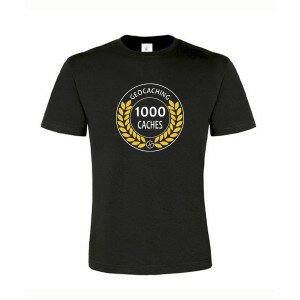 1000 Caches, T-Shirt (schwarz/gelb)