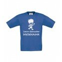 Junior Geocacher - Kinder Shirt, mit Name (blau)