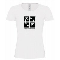 Groundspeak Logo - Girlie Shirt (weiss)