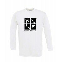 Groundspeak Logo - Longsleeve (weiss)