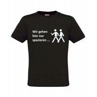 Spazieren, T-Shirt (schwarz)