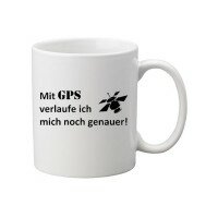 GPS verlaufen - Tee + Kaffeebecher für Geocacher