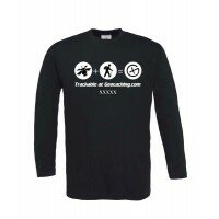 Satellit trackable - Longsleeve (schwarz)