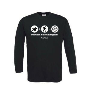 Satellit trackable - Longsleeve (schwarz)