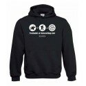 Satellit trackable, Kapuzen-Pullover (schwarz)