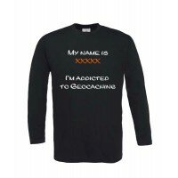 Addicted - Longsleeve mit Name (schwarz)