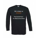 Addicted - Longsleeve mit Name (schwarz)