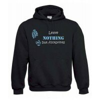 Footprints, Kapuzen-Pullover (schwarz/blau)