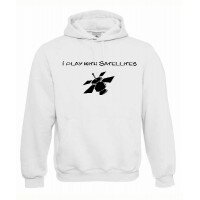 Play with Satellites, Kapuzen-Pullover (weiss)