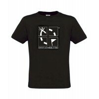 Groundspeak Logo, T-Shirt kontur (schwarz)