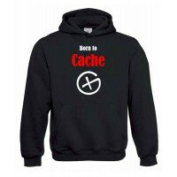 Born to Cache, Kapuzen-Pullover (schwarz/rot)