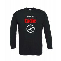 Born to Cache - Long Sleeve (schwarz/rot)