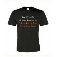 Lege Dich nicht ..., T-Shirt (schwarz)