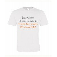 Lege Dich nicht ..., T-Shirt (weiss)