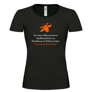 Satellitentechnik- Girlie Shirt (schwarz)