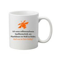 Millionenschwere Satellitentechnik - Tee + Kaffeebecher