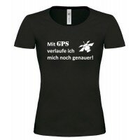 GPS verlaufen - Girlie Shirt (schwarz)