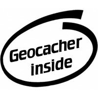 Geocacher Inside Aufkleber 10 x 8 cm (innen)