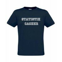 Statistik Cacher, T-Shirt (blau) (XL)