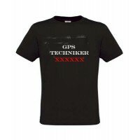 Trackable GPS Techniker, T-Shirt (schwarz)