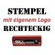 Stempel mit eigenem Logo und Text, 14 x 38 mm