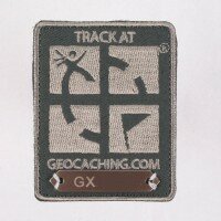 Trackable Aufnäher Dunkelgrau