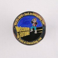 It's Geocaching Time Geocoin Polished Silver LE