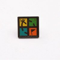 Pin Geocaching, black nickel