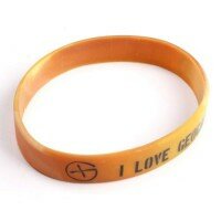 Armband - I Love Geocaching camo bruin