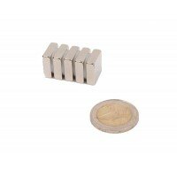 5 pieces 15 mm x 15 mm x 5 mm Neodym Magnets