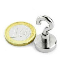 1pcs 16 mm Neodym Magnet with hook