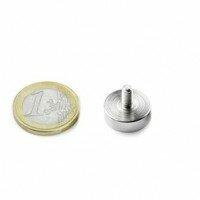 1pcs 16 mm Rund mit Gewindezapfen Neodym Magnet