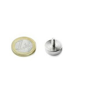 1pcs 16 mm Rund mit Gewindezapfen Neodym Magnet