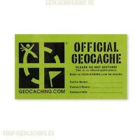 Groundspeak Cache sticker green, medium 9 x 15 cm