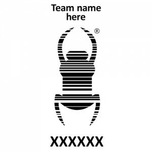 Travel bug Stamp - Pocket 14 x 38 - Own teamname