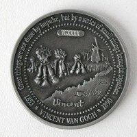 Vincent van Gogh Geocoin - Antique Silber