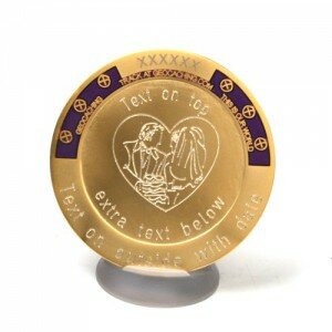 My Geocoin - mit Gravur - Satin Gold