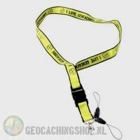 Lanyard I Love Geocaching - Grün